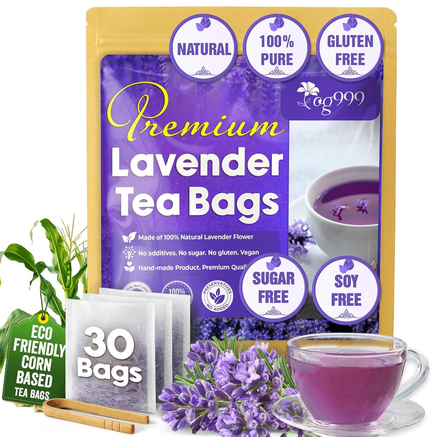 120 Bags Premium Turmeric Ginger Cinnamon Tea, Improve Digestion, Support Brain, Weight, Skin and Sleep, Eco-Conscious Tea Bags and Premium Natural Ingredients. Turmeric Ginger Herbal Tea. No Sugar, No Caffeine, No Gluten, Vegan.
