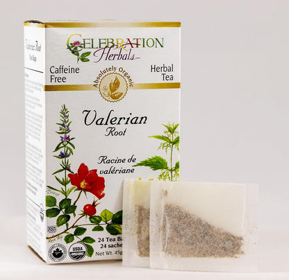 Celebration Herbals Tea Valerian Root Organic -- 24 Herbal Tea Bags