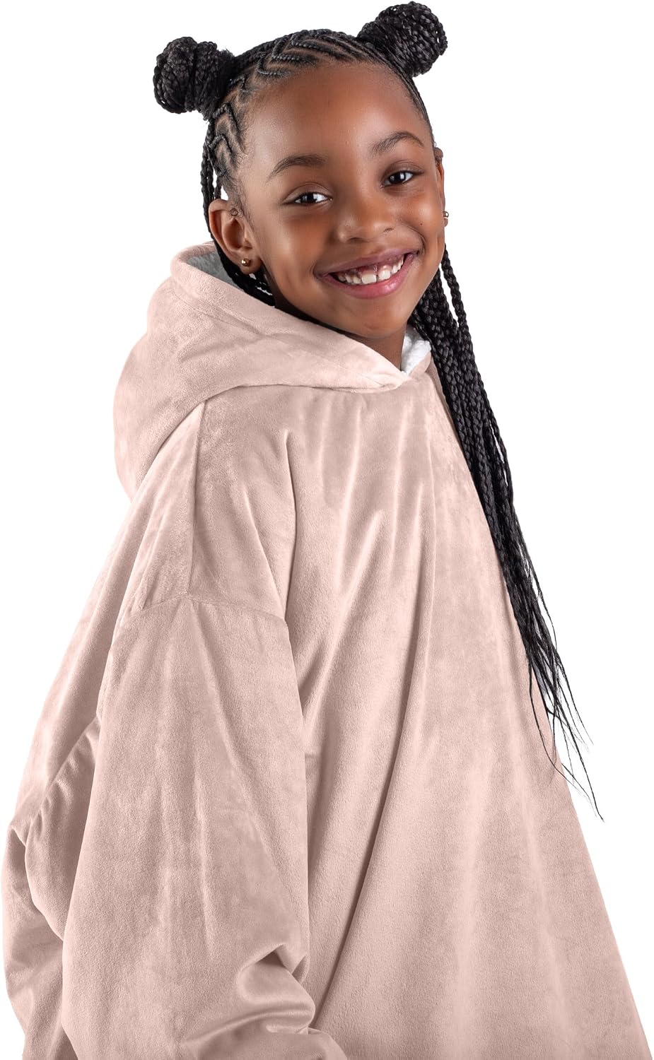 Bare Home Wearable Blanket Hoodie - Soft Plush Sherpa - Warm and Cozy - Oversized Wearable Blanket