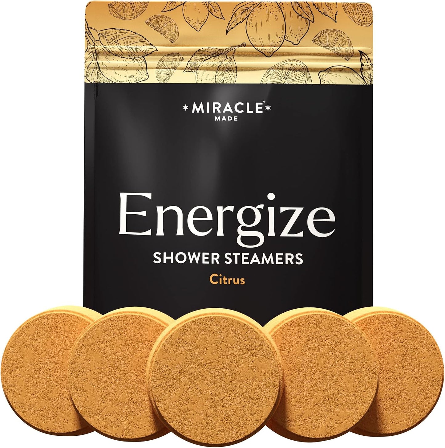 Miracle Made Lavender Aromatherapy Shower Steamers – Essential Oil Scented Shower Bombs for Relaxing, Calming Self-Care – 15 Shower Melt Tablets