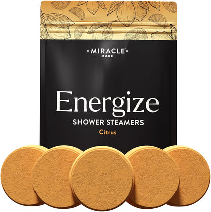 Miracle Made Lavender Aromatherapy Shower Steamers – Essential Oil Scented Shower Bombs for Relaxing, Calming Self-Care – 15 Shower Melt Tablets