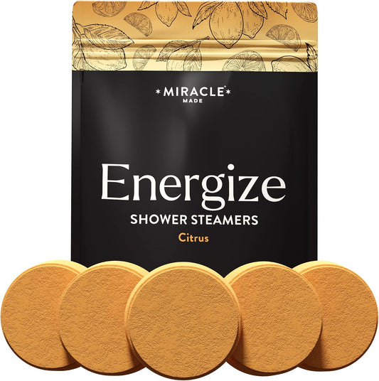 Miracle Made Lavender Aromatherapy Shower Steamers – Essential Oil Scented Shower Bombs for Relaxing, Calming Self-Care – 15 Shower Melt Tablets