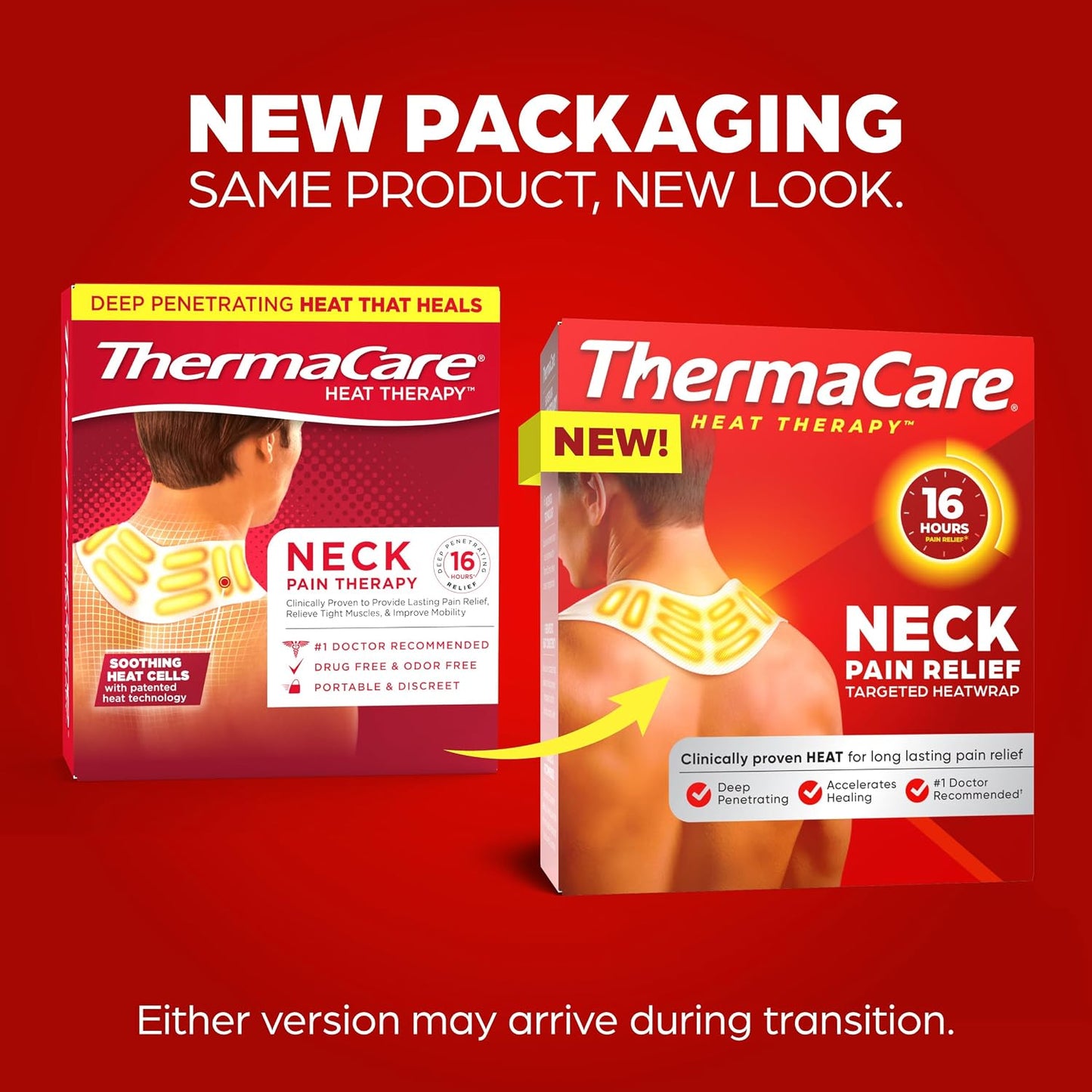 ThermaCare Heat Wraps for Neck & Shoulder Pain Relief, 5 Count