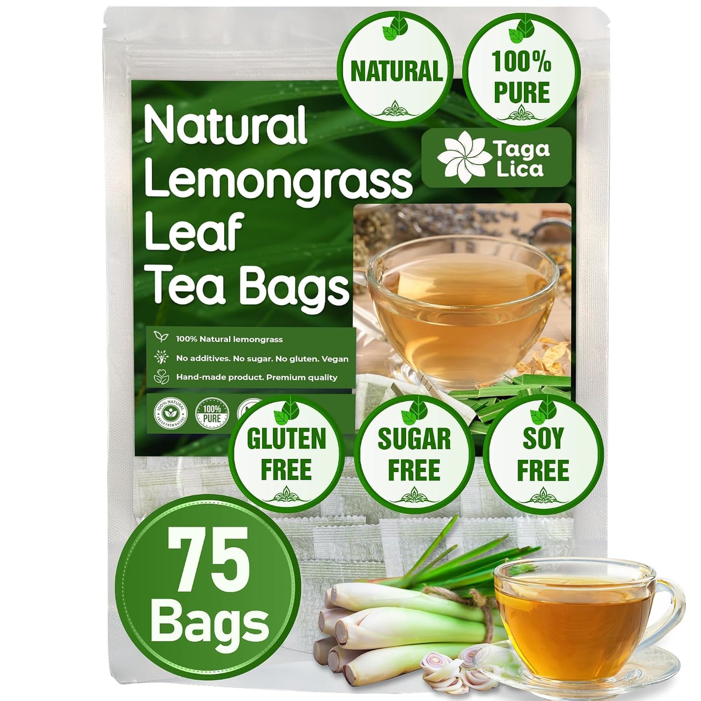 Tagalica, Premium 135 Dandelion Root Tea Bags, 100% Natural & Pure from Dandelion Root, Eco-Conscious Tea Bags, Herbal Tea. No Sugar, No Caffeine, No Gluten, Vegan