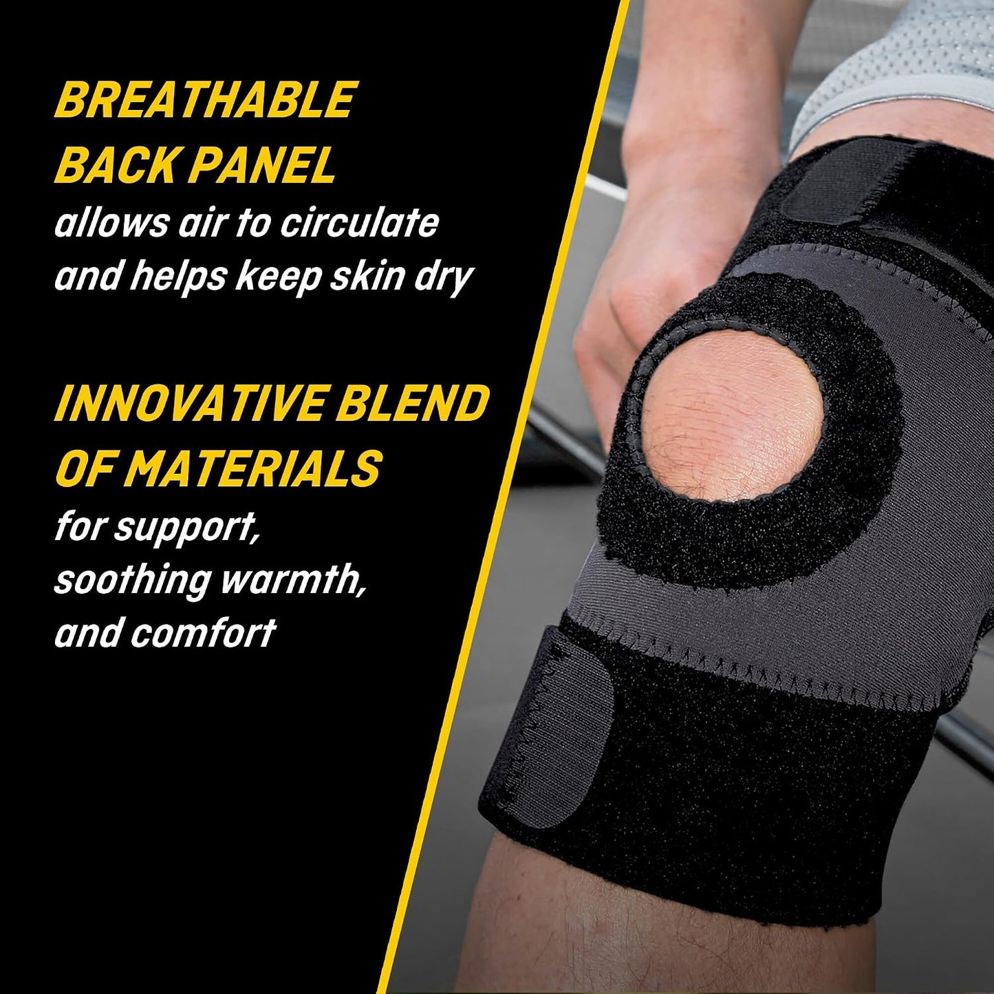 FUTURO Performance Compression Knee Support, Ideal for Everyday Activities, One Size - Black
