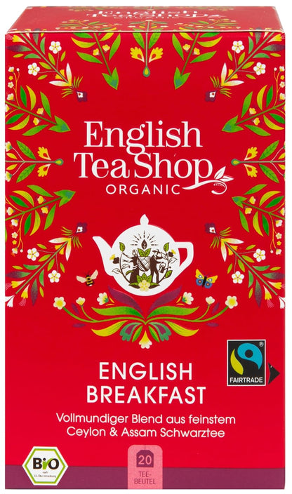English Tea Shop Organic English Breakfast Tea - 20 Sachet Teabags