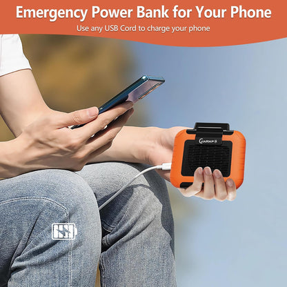 Waist Fan - Portable Cooling Clip Belt Fan with 10000mAh Battery, 24H Working Time, 3 Speeds, 16000RPM Airflow, LED SOS Warning Light for Jobsite, Farming, Fishing, Hot Summer