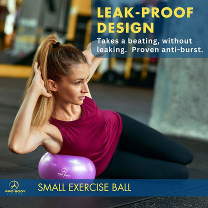 ProBody Pilates Small Exercise Ball - 9 Inch Workout Ball for Stability, Barre, Yoga, Core & Physical Therapy
