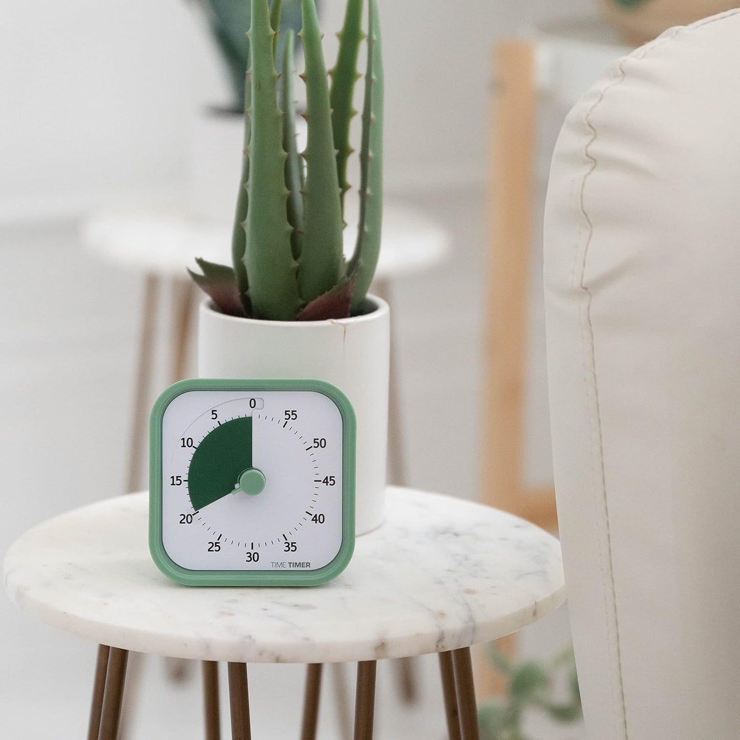 Time Timer MOD 60-Minute Visual Timer, Home Edition, Silent Operation, Study Tool for Homeschool and Office Use (Pale Shale)