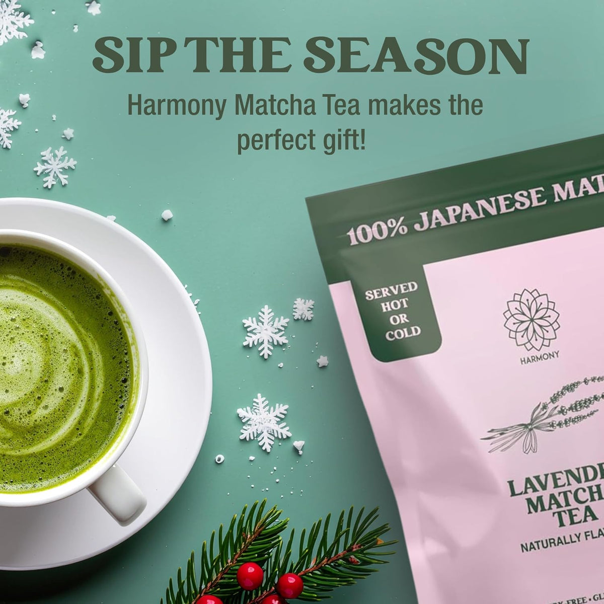 Harmony Lavender Matcha Powder 7.05 oz Bag - 20 Servings