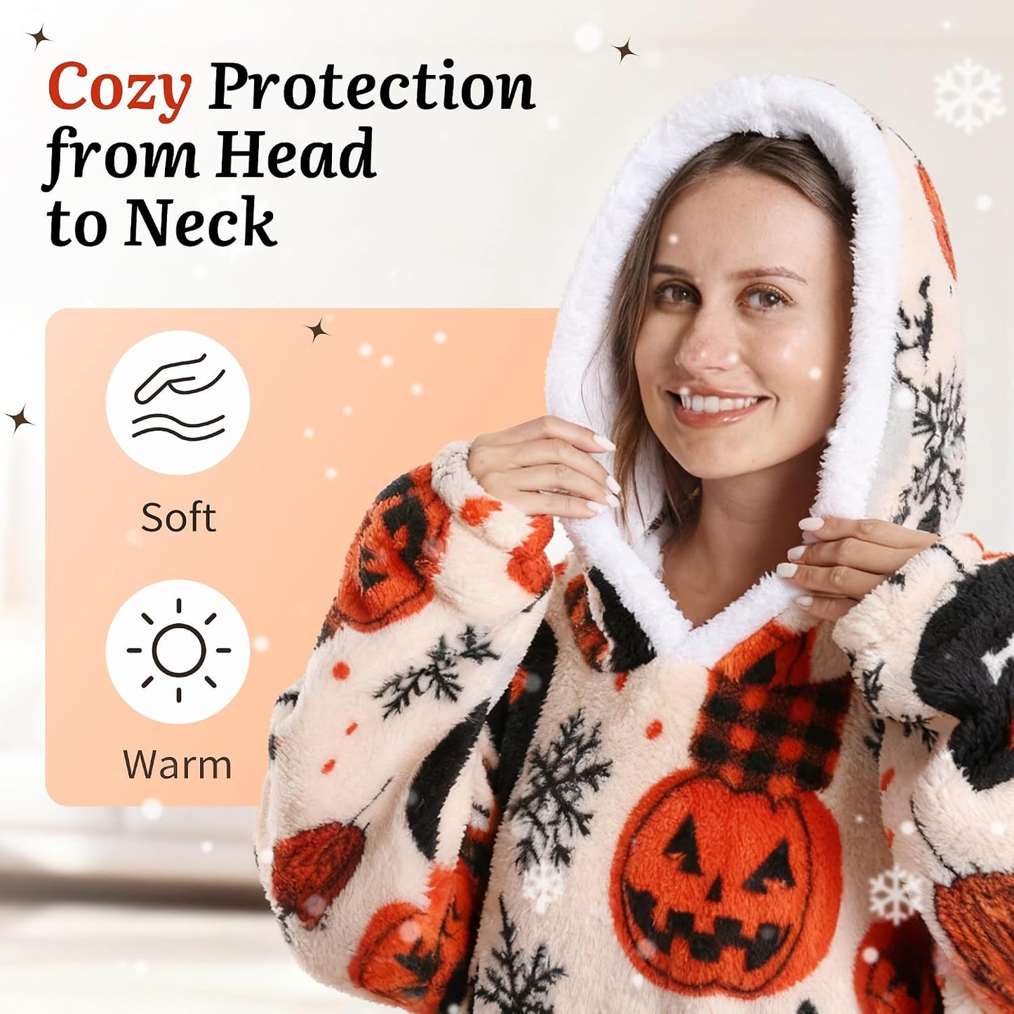 Capecage Blanket Hoodie, Long Hooded Blanket Sweatshirt as Birthday Gifts for Women Men, Long Wearable Blanket for Women Men.