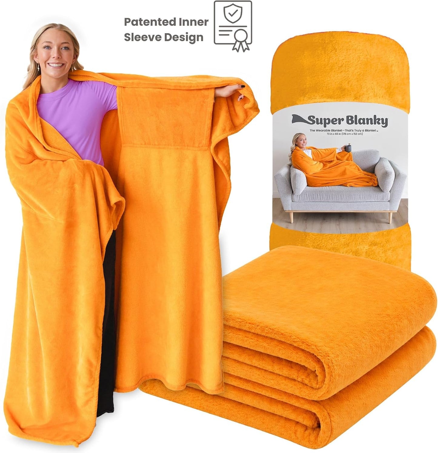 Super Blanky Wearable Blankets for Women & Men, Graduation Day Gift for Her, Cozy Gifts for Women, Wife Birthday Gifts Ideas