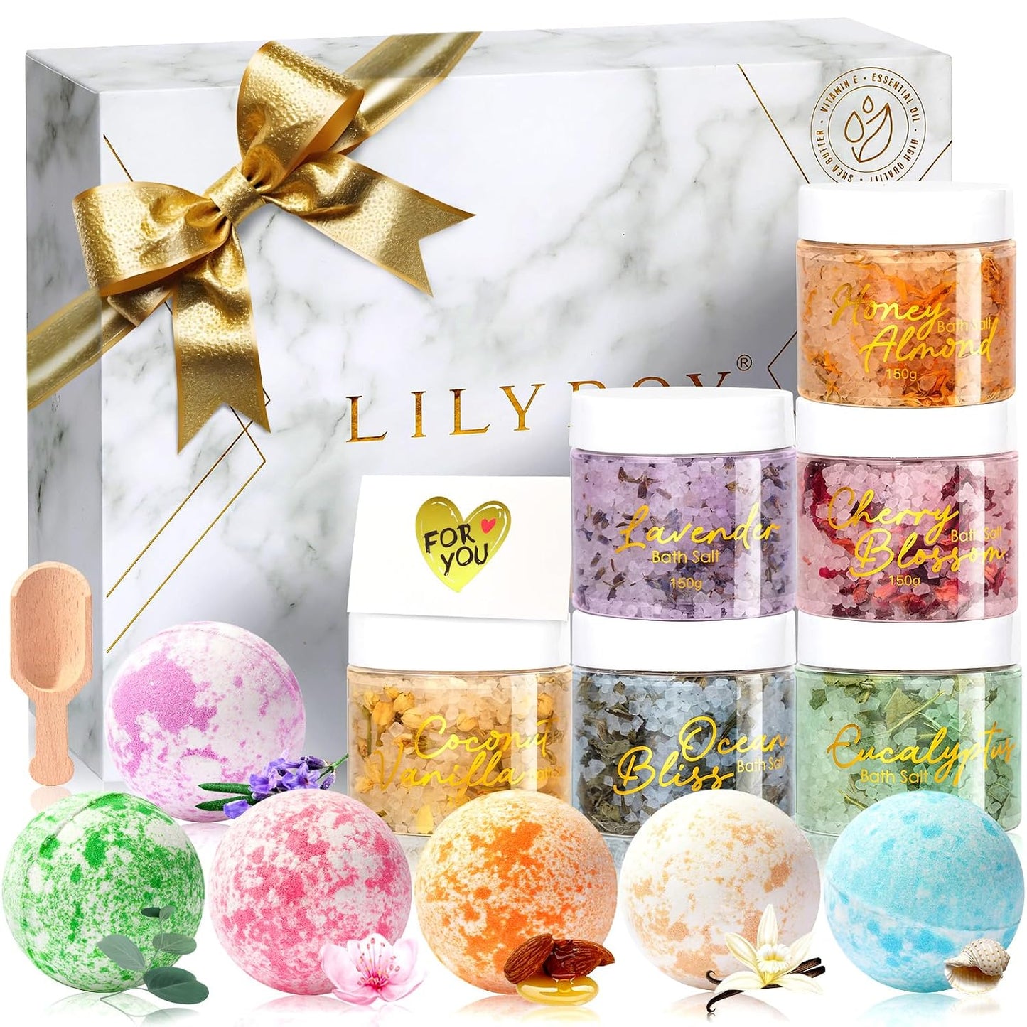 Gifts for Women & Men, Birthday Gifts - 15 Pcs Luxurious Spa Gift Set