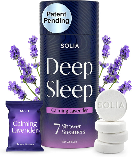 Solinia Patented Deep Sleep Lavender Shower Steamers, Steam Shower Tablets
