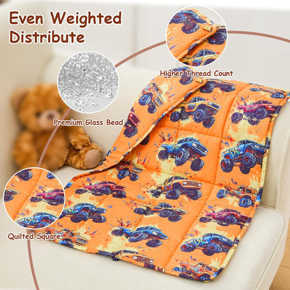 yescool Weighted Lap Pad 2 Pounds Weighted Lap Blanket, Space Plane Small Weighted Blanket, Weighted Throw Blanket Gifts for Travel Indoor Outdoor, 20"x30"