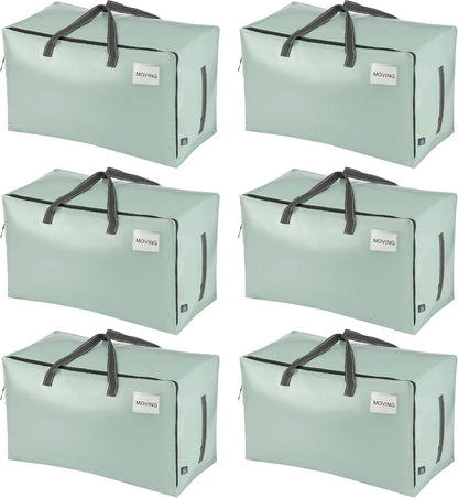 VENO Clear Extra Large Moving Bags & Storage Totes, Heavy Duty Organizer with Reinforced Handles & Strong Zippers for Clothes, College Dorm Essentials, Moving Supplies