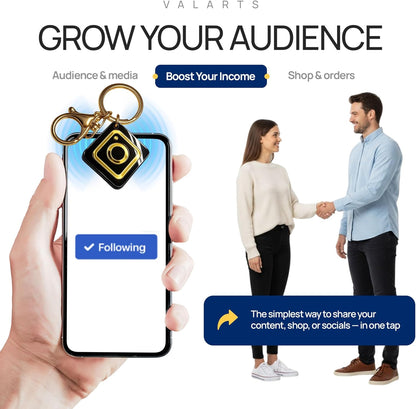 VTAG.ID NFC Digital Business Card Keychain - Tap to Share Contact & Social