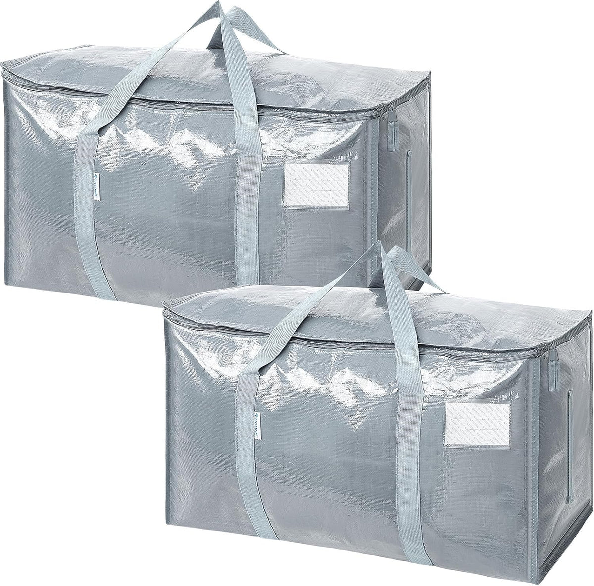 TICONN Extra Large Moving Bags Heavy Duty with Zippers & Carrying Handles, Durable Storage Bags Moving Boxes for Closet Organizers and Storage (Blue)