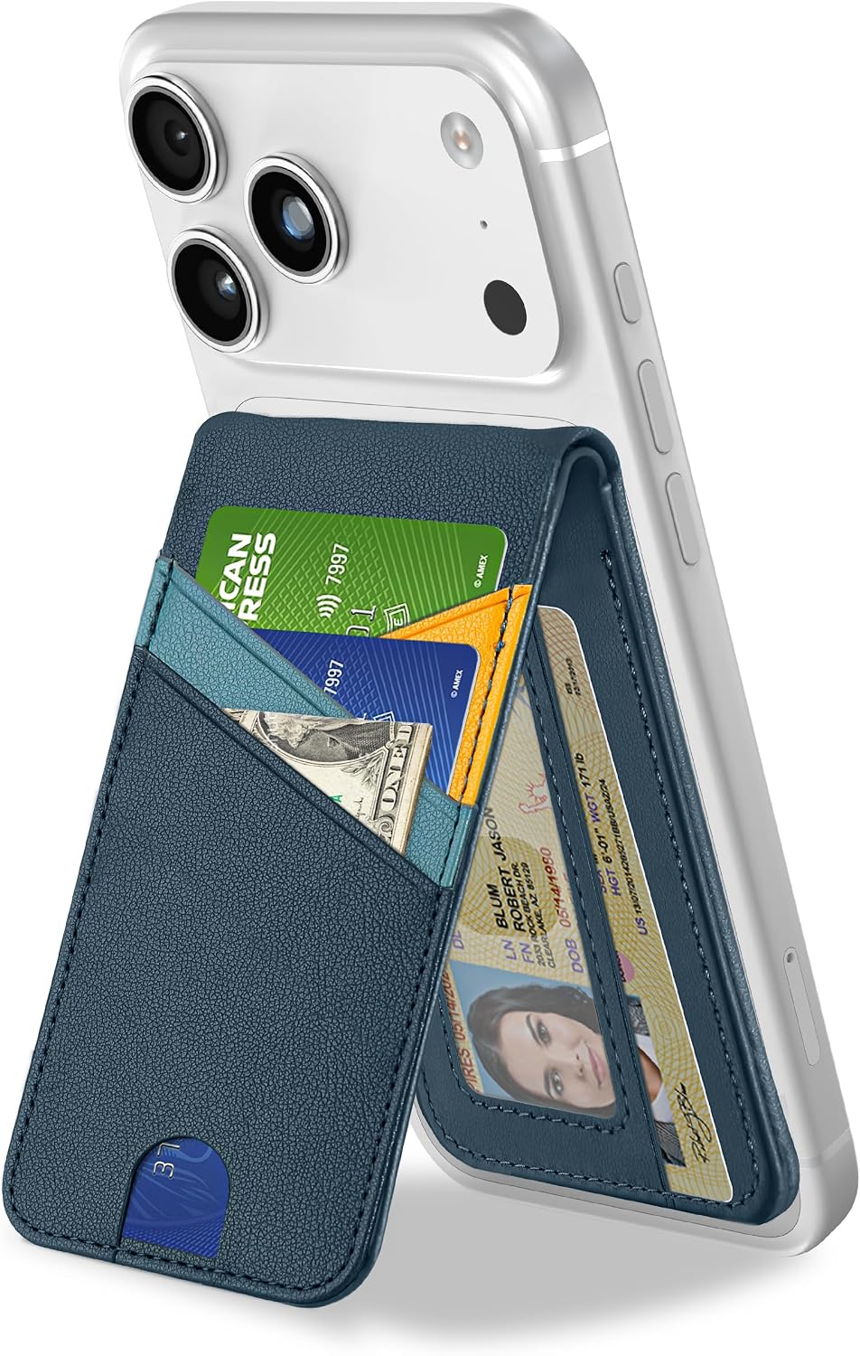 TopMade Magnetic Wallet Stand Tracker for Magsafe (iOS Only), Black
