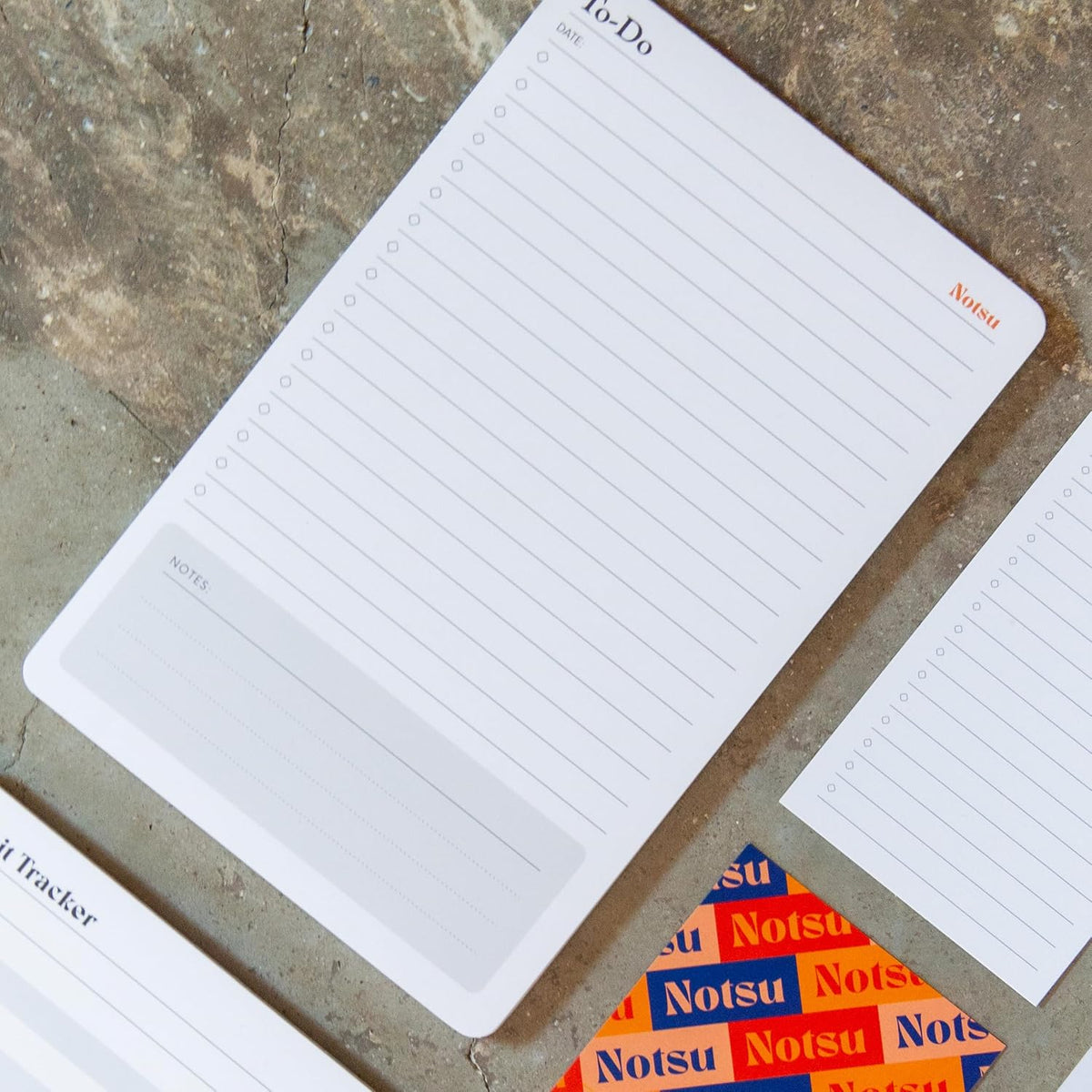 Notsu To Do List Small Desk Notepad 2 Pack 3.9" x 6.3"