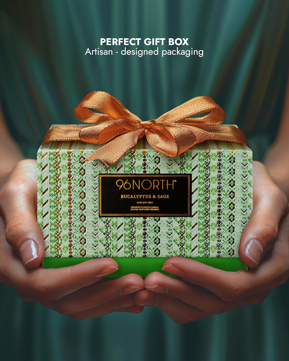 96NORTH Luxury Vanilla Soy Candles | Large 3 Wick Jar Candle | Up to 50 Hours Burning Time | 100% Natural Soy Wax | Relaxing Aromatherapy Aesthetic Candle | Housewarming Gift for Men and Women