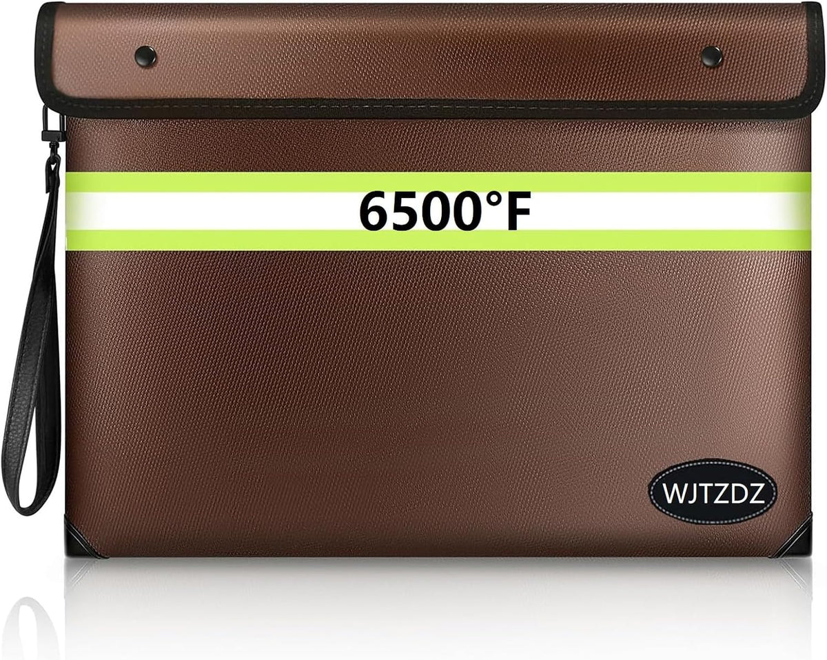 Upgraded Fireproof Money Bag,10 Layers of Heat Insulated Materials 6500°F
