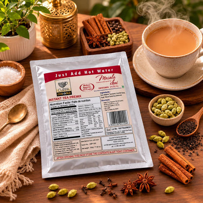 Chai Gold Instant Chai Tea Premix Powder - Sweetened Milk Tea Latte Mix for Home and Beverage Dispensers - [500g / 1.1 lb Bulk Bag] (Kadak)