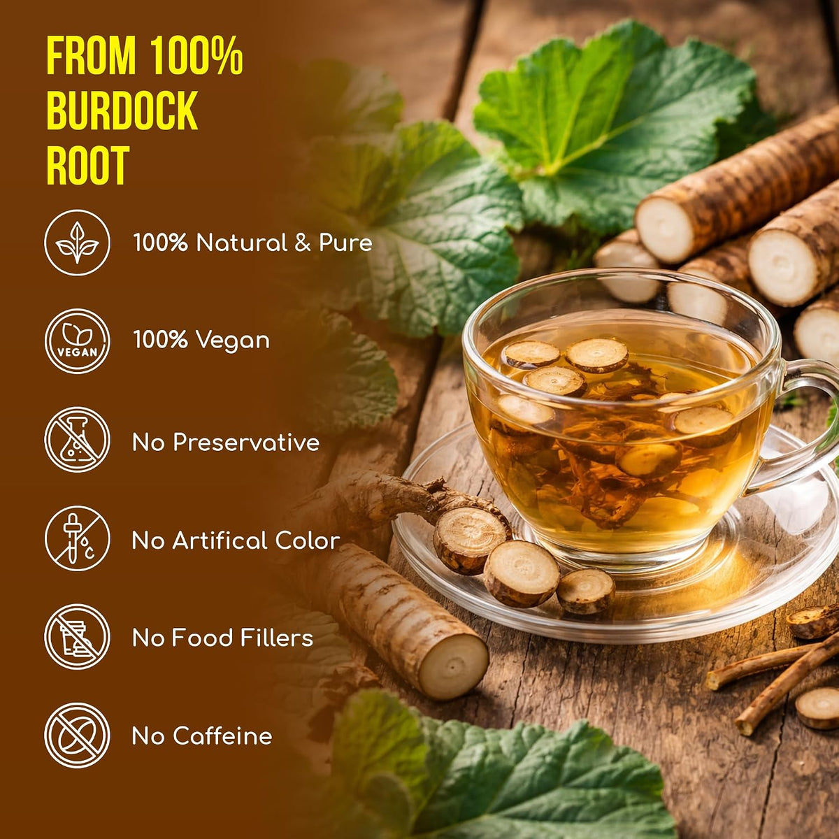 FreshDrinkUS, Premium Burdock Root Tea, 135 Count, Pure, Caffeine Free