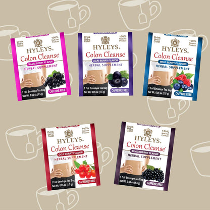 Hyleys Colon Cleanse Tea, Assorted, 42 Individually Wrapped Herbal Tea Bags