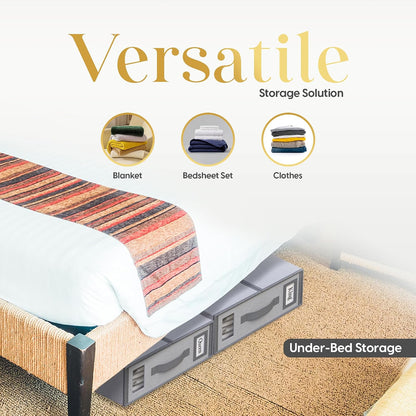Sheet Organizers and Storage – 4 Pack Bed Sheet Organizer for Queen & King Size, Foldable Linen Closet Storage for Bedding, Duvet Covers, and Pillowcases