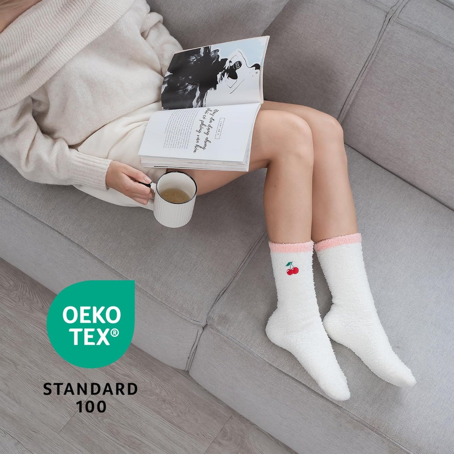 COOLMATE Fuzzy Socks for Women Gift Box – Cozy Soft Cloud Socks for Spa Home, Mother’s Day Gifts for Mom Grandma