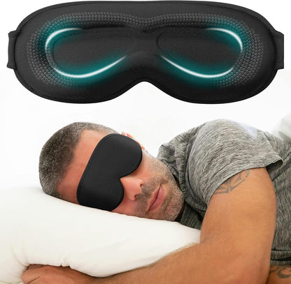 Weighted Eye Mask Cover for Sleeping - Eye Masks for Sleep with Adjustable Strap, Lash Extension Eye Covers for Women Men, 3D Contoured, Plane Travel Essentials, Blindfold for Meditation