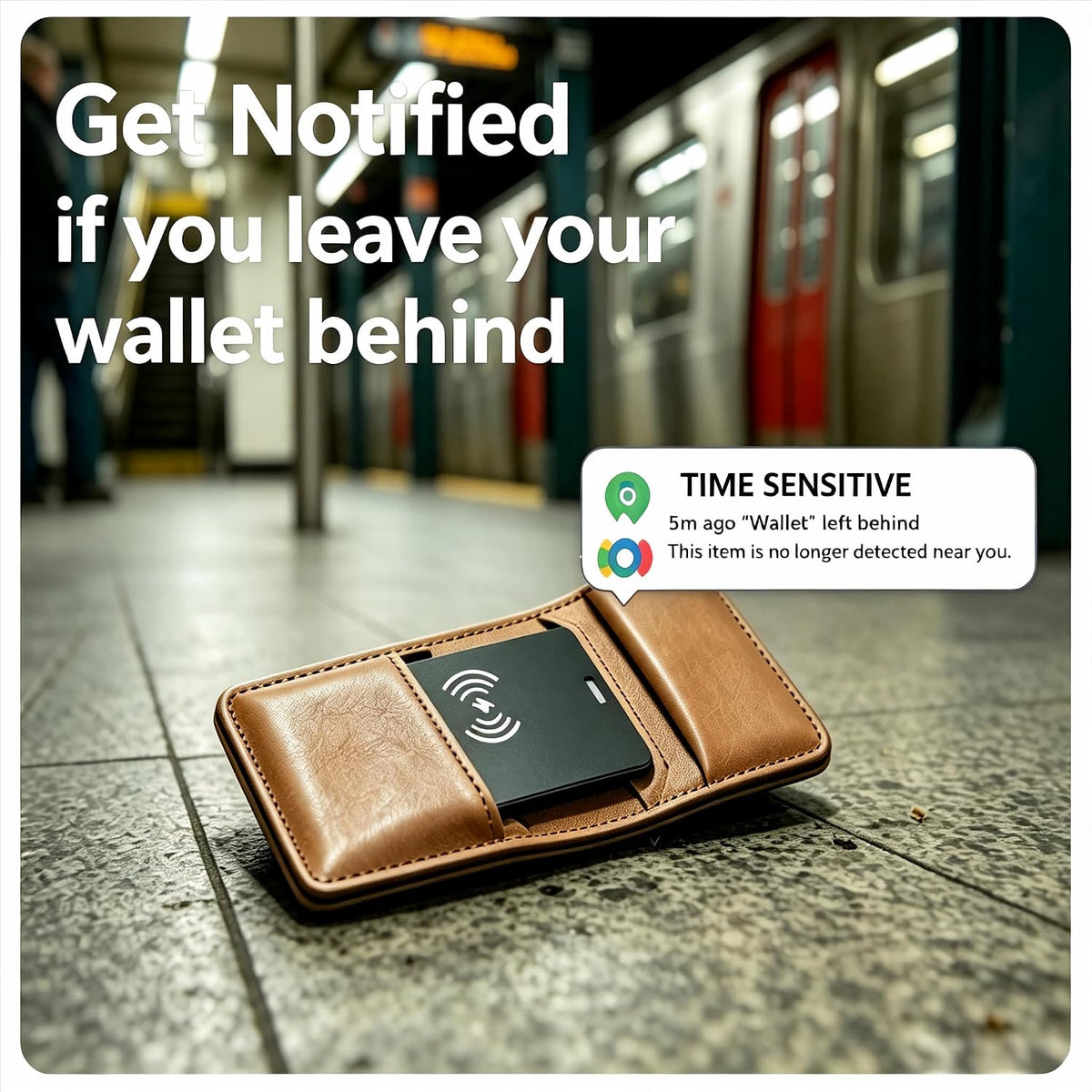 Dual-System; Wallet Locator, Luggage Tracker, Item Locator and Finder Compatible with iOS Find My& Android Find hub | IP67,Rechargeable, Slim Card, 1-pcs
