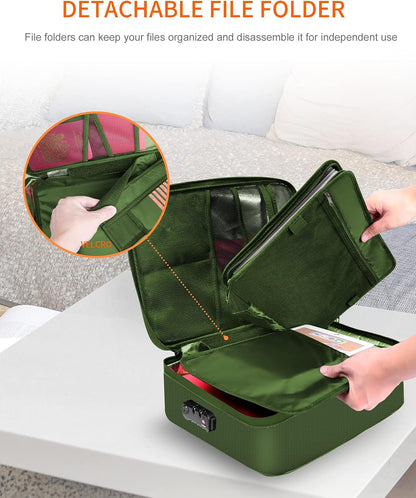 Noiposi Fireproof Document Box with Lock 5200℉-8 Layer