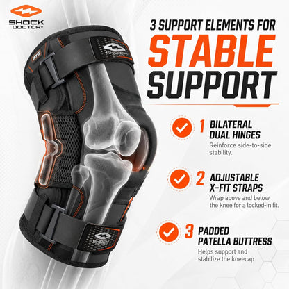 Shock Doctor Knee Brace for Men Hinged Knee Brace for Women, Knee Support