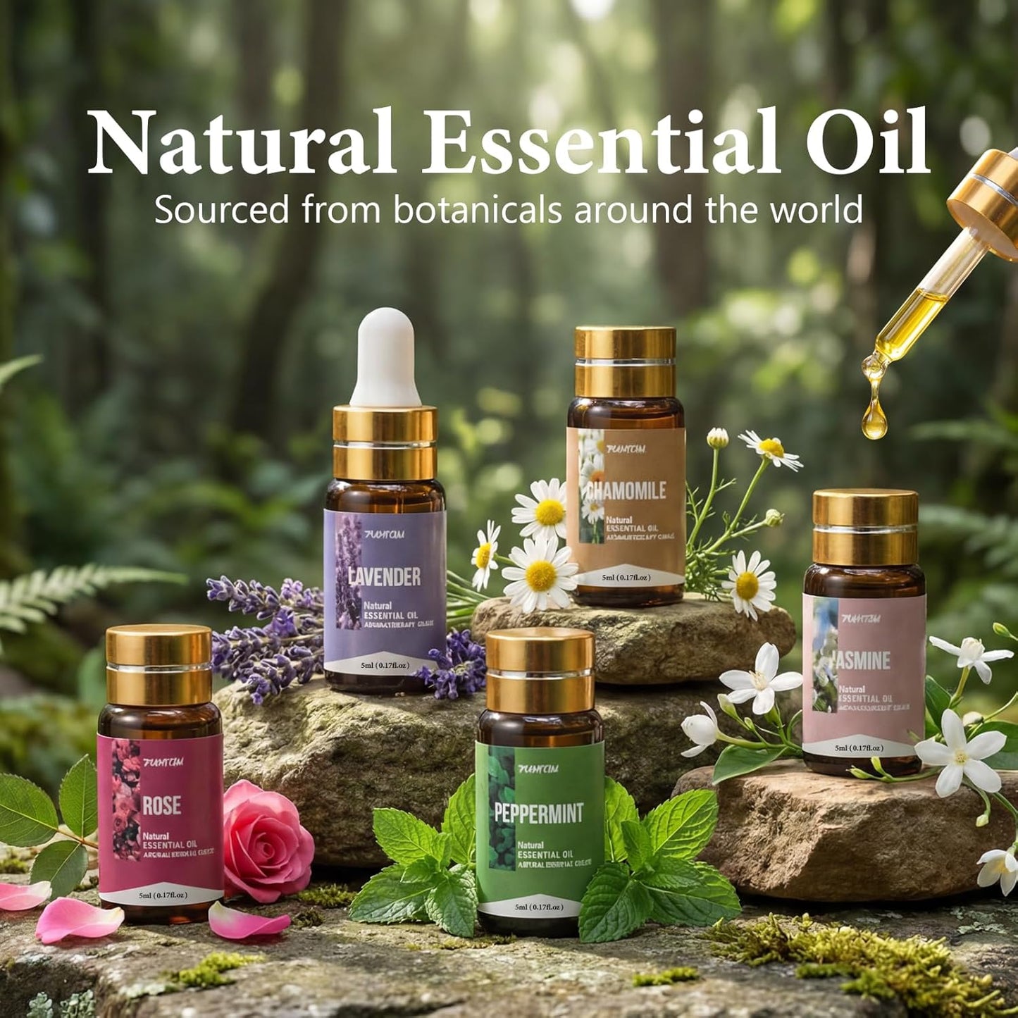 FUHITIM Essential Oil Set, Premium Essential Oils Gift Set for Diffuser, DIY Candle and Soap Making, 42x5 ML (0.17oz)