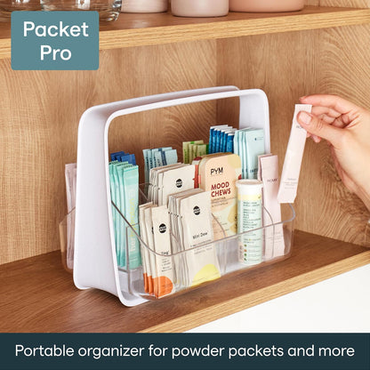 YouCopia TeaStand Tea Bag Organizer with Clear Removable Bins, Cabinet or Pantry Storage Caddy, 80-Bag