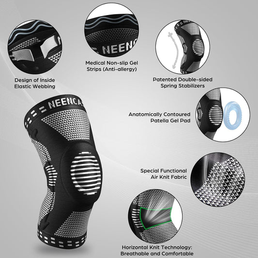 NEENCA Professional Knee Brace, Medical Knee Support for Women & Men Relief