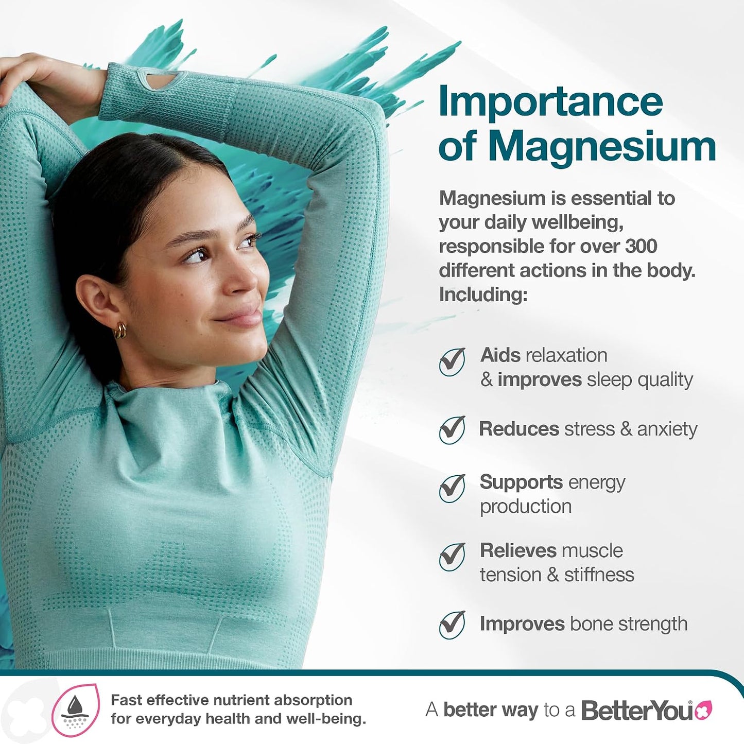 BetterYou Magnesium Mineral Bath Flakes - Mineral Bath Salts with Magnesium Chloride - Foot Bath or Body Bath Soak - Safe On Sensitive Skin - 2.3 lb