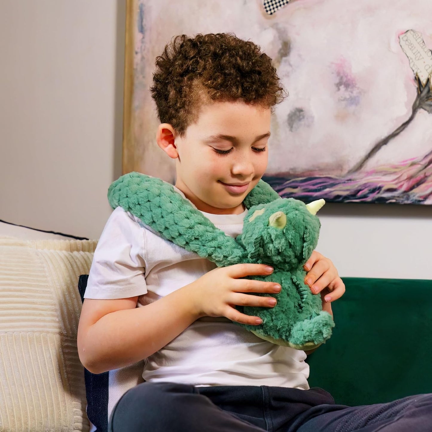 HUGIMALS Hugarounds Sidney the Sea Turtle 2.5 lb Microwaveable & Freezable Weighted Plush Neck & Shoulder Wrap | Soothing, Comforting Hugs for Self-Care & Relaxation | Unscented for Ages 2+