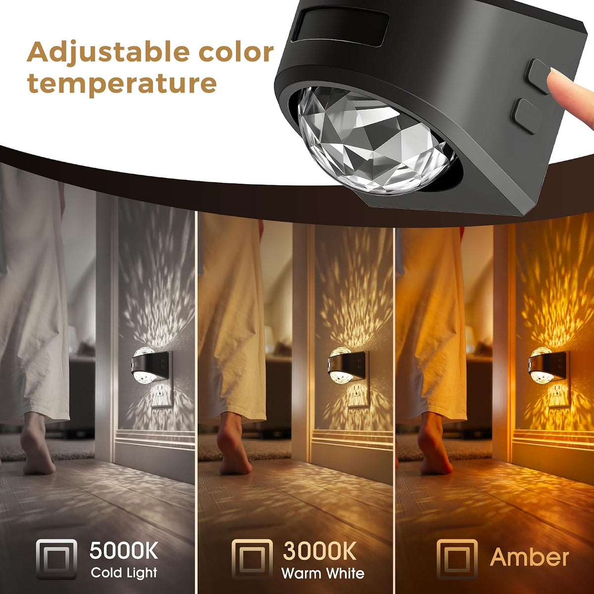 L LOHAS LED Night Light,Projector Night Light with Dusk to Dawn Sensor