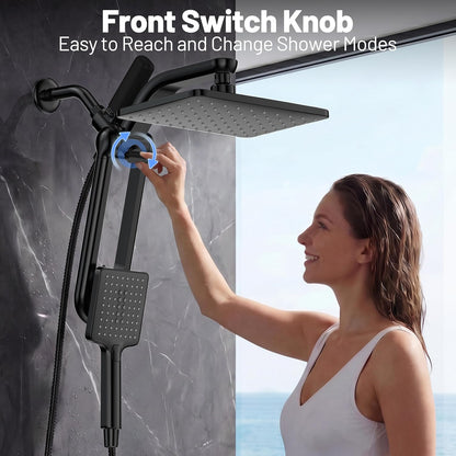 Dual Filtered Rainfall Handheld Showerhead Spray Combo with 7 Modes