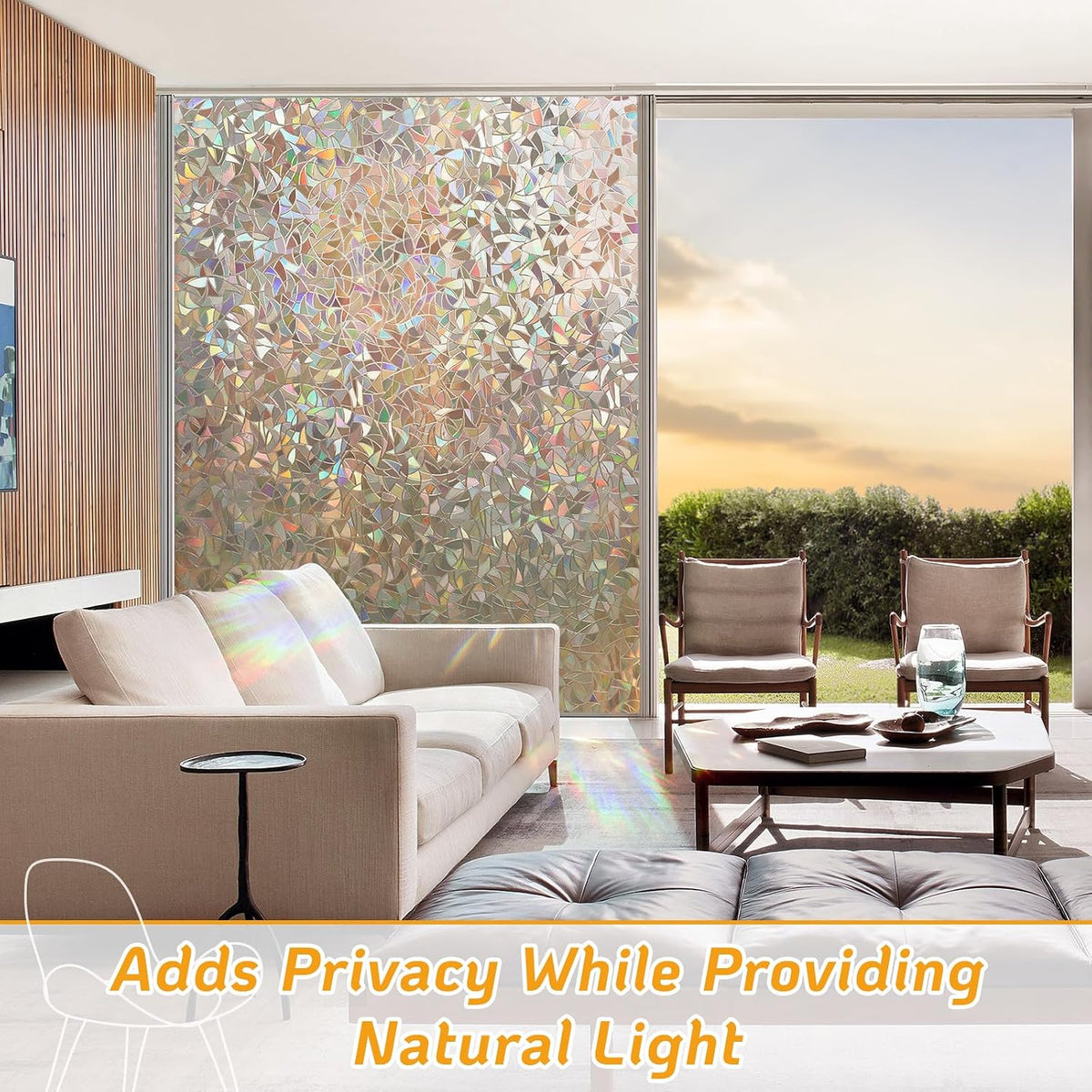 LUTE Blackout Window Film, Window Tint for Home Privacy, 17.5" x 78.7"