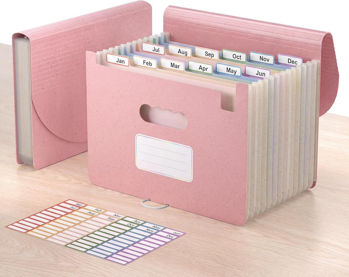 ThinkTex Accordion File Organizer, 12 - Pocket Expanding File Folders