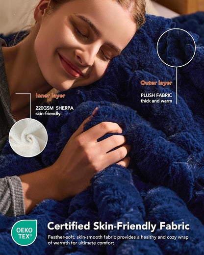 Homemate Electric Heated Blanket Twin - 62"x84" Heating Bed Blankets Throw with 10 Heating Levels 8 Hours Auto Off Fast Heating Over-Heated Protection Ultra Soft Warm Flannel ETL Certified Grey - Colors A