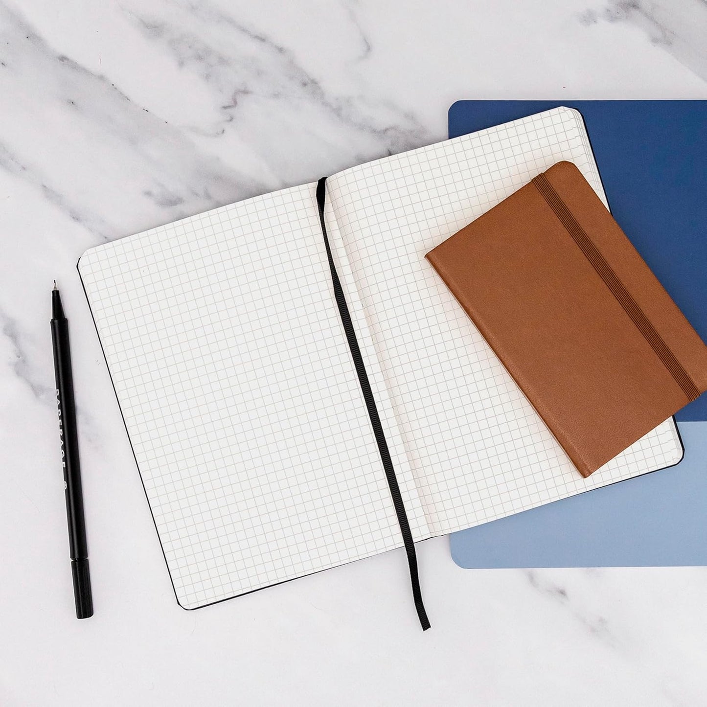 PAPERAGE Lined Journal Notebook, Hardcover Journal for Women & Men, 160 Pages, (5.6 in x 8 in), College Ruled Journaling Notebook for Work, School Supplies & Note Taking, (Black)