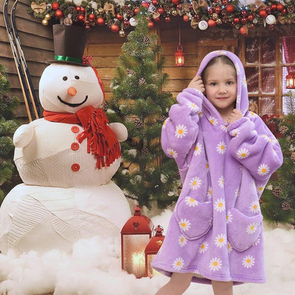 Fiosnow Glow in the Dark Unicorn Blanket Hoodies for Kids 6-13YR Oversize Wearable Blanket Hoodies for Boys Girls Teens