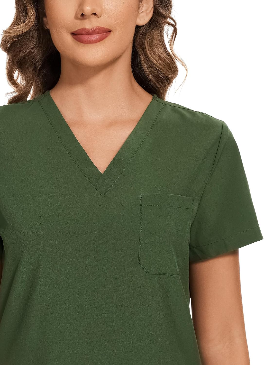COZYFIT Scrubs for Women Set - Stretch V-Neck Scrub Top & Jogger Pant with 8 Pockets COZY SCRUBS - Colors C