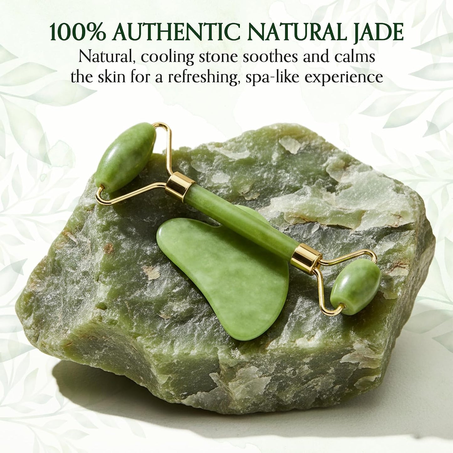 Jade Roller and Gua Sha Set for Face & Body – 4-Piece Authentic Jade Facial Roller Kit with Jade Eye Roller and Gua Sha Facial Tools for Sculpting,Puffiness Reduction, Lymphatic Drainage & Spa Massage