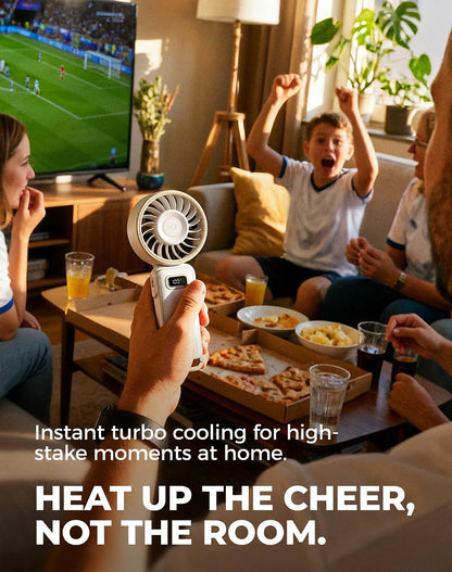 Diveblues Portable Turbo Fan, 100 Speed Handheld Fan with Strong Airflow, Foldable 4 in 1 Personal Fan for Neck, Desk & Travel, USB-C Rechargeable, Lightweight for Summer, Concerts & Outdoor Use